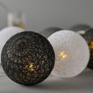 ΣΕΙΡΑ, 10 LED 5mm, ΥΦΑΣΜΑΤΙΝΕΣ ΜΠΑΛΕΣ 6cm, ΣΕ ΛΕΥΚΟ, ΓΚΡΙ, ΜΑΥΡΟ, ΜΠΑΤΑΡΙΑΣ 2xAA, TIMER, ΔΙΑΦΑΝΟ PVC ΚΑΛΩΔΙΟ, 10 ΘΕΡΜΑ ΛΕΥΚΑ LED, ΑΝΑ 15cm, ΠΡΟΕΚΤΑΣΗ ΠΑΡΟΧΗΣ 30cm, IP20