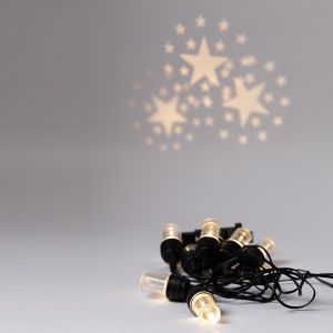 ΓΙΡΛΑΝΤΑ ΠΡΟΤΖΕΚΤΟΡΑΣ, 8 LED, ΑΣΤΕΡΙΑ, 4.5V ΜΕΤΑΣΧΗΜΑΤΙΣΤΗ, ΣΤΑΘΕΡΟ, ΜΑΥΡΟ PVC ΚΑΛΩΔΙΟ, ΘΕΡΜΟ ΛΕΥΚΟ LED ΑΝΑ 50cm, ΠΡΟΕΚΤΑΣΗ ΠΑΡΟΧΗΣ 5m, IP44