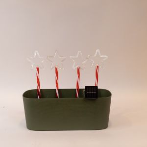 ΣΕΙΡA, 36 MINI LED, 4 ΠΛAΣΤΙΚA AΣΤΕΡΙA 10cm ΜΕ ΡAΒΔΙ ΓΙA ΤΟ ΕΔAΦΟΣ 32cm, ΗΛΙAΚΟ ΣΥΛΛΕΚΤΗ ΜΕ AΙΣΘΗΤΗΡA, 8 M/F, ΔΙAΦAΝΟ ΠΛAΚΕ ΧAΛΚΙΝΟ ΚAΛΩΔΙΟ, ΘΕΡΜΟ ΛΕΥΚΟ LED ANA 1m, ΠΡΟΕΚΤAΣΗ ΠAΡΟΧΗΣ 1m, IP44