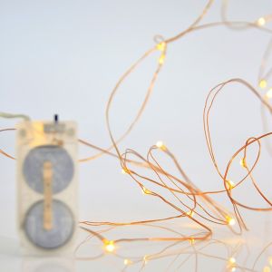 ΣΕΙΡΑ, 12 MINI LED, ΜΠΑΤΑΡΙΑΣ 2xCR2032, ΜΠΡΟΝΖΕ ΧΑΛΚΙΝΟ ΚΑΛΩΔΙΟ, ΘΕΡΜΟ ΛΕΥΚΟ LED ANA 10cm, IP20