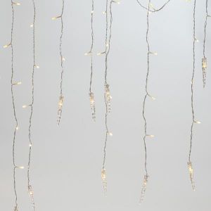 ΒΡΟΧΗ, 96 LED ΜΕ 16 ΣΤΑΛΑΚΤΙΤΕΣ 9,5cm, 31V ΜΕΤΑΣΧΗΜΑΤΙΣΤΗΣ, ΜΕ ΠΡΟΓΡΑΜΜΑ, ΕΠΕΚΤΑΣΗ ΕΩΣ 3, ΔΙΑΦΑΝΟ ΚΑΛΩΔΙΟ, ΘΕΡΜΟ ΛΕΥΚΟ LED, 80x300cm (6/7/5), ΠΡΟΕΚΤΑΣΗ ΠΑΡΟΧΗΣ 300cm, IP44