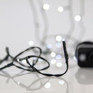 ΣΕΙΡΑ, 100 LED 3mm, 31V ΜΕΤΑΣΧΗΜΑΤΙΣΤΗ, 8 ΠΡΟΓΡΑΜΜΑΤΑ ΚΑΙ ΜΝΗΜΗ, ΠΡΑΣΙΝΟ PVC ΚΑΛΩΔΙΟ, ΛΕΥΚΟ LED, ΑΝΑ 5cm, ΠΡΟΕΚΤΑΣΗ ΠΑΡΟΧΗΣ 3m, ΙΡ44