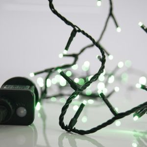 ΣΕΙΡΑ, 100 LED 3mm, 31V ΜΕΤΑΣΧΗΜΑΤΙΣΤΗ, 8 ΠΡΟΓΡΑΜΜΑΤΑ ΚΑΙ ΜΝΗΜΗ, ΠΡΑΣΙΝΟ PVC ΚΑΛΩΔΙΟ, ΠΡΑΣΙΝΟ LED ΑΝΑ 5cm, ΠΡΟΕΚΤΑΣΗ ΠΑΡΟΧΗΣ 3m, ΙΡ44