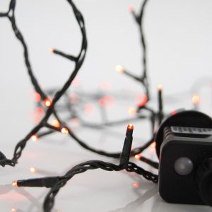 ΣΕΙΡΑ, 100 LED 3mm, 31V ΜΕΤΑΣΧΗΜΑΤΙΣΤΗ, 8 ΠΡΟΓΡΑΜΜΑΤΑ ΚΑΙ ΜΝΗΜΗ, ΠΡΑΣΙΝΟ PVC ΚΑΛΩΔΙΟ, ΚΟΚΚΙΝΟ LED ΑΝΑ 5cm, ΠΡΟΕΚΤΑΣΗ ΠΑΡΟΧΗΣ 3m, ΙΡ44