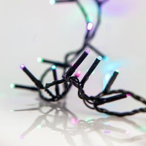 ΣΕΙΡΑ, 300 LED 3mm, 31 ΜΕΤΑΣΧΗΜΑΤΙΣΤΗ, 8 ΠΡΟΓΡΑΜΜΑΤΑ ΚΑΙ ΜΝΗΜΗ, ΠΡΑΣΙΝΟ PVC ΚΑΛΩΔΙΟ, OΠΑΛ ΠΟΛΥΧΡΩΜΟ LED, ΑΝΑ 5cm, ΠΡΟΕΚΤΑΣΗ ΠΑΡΟΧΗΣ 3m, IP45