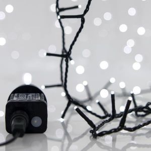 ΣΕΙΡΑ, 900 LED 3mm, 31V ΜΕΤΑΣΧΗΜΑΤΙΣΤΗ, 8 ΠΡΟΓΡΑΜΜΑΤΑ ΚΑΙ ΜΝΗΜΗ, ΠΡΑΣΙΝΟ PVC ΚΑΛΩΔΙΟ, ΛΕΥΚΟ LED, ΑΝΑ 5cm, ΠΡΟΕΚΤΑΣΗ ΠΑΡΟΧΗΣ 3m ΙΡ44