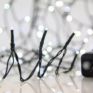 ΣΕΙΡΑ, 1500 LED 3mm, 31V ΜΕΤΑΣΧΗΜΑΤΙΣΤΗ, 8 ΠΡΟΓΡΑΜΜΑΤΑ ΚΑΙ ΜΝΗΜΗ, ΠΡΑΣΙΝΟ PVC ΚΑΛΩΔΙΟ, ΛΕΥΚΟ LED, ΑΝΑ 5cm, ΠΡΟΕΚΤΑΣΗ ΠΑΡΟΧΗΣ 3m, ΙΡ44