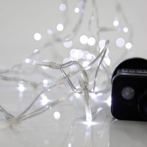 ΣΕΙΡΑ, 100 LED 3mm, 31V ΜΕΤΑΣΧΗΜΑΤΙΣΤΗ, 8 ΠΡΟΓΡΑΜΜΑΤΑ ΚΑΙ ΜΝΗΜΗ, ΔΙΑΦΑΝΟ PVC ΚΑΛΩΔΙΟ, ΛΕΥΚΟ LED, ΑΝΑ 5cm, ΠΡΟΕΚΤΑΣΗ ΠΑΡΟΧΗΣ 3m, ΙΡ44