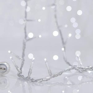 ΣΕΙΡΑ, 300 LED 3mm, 31V ΜΕΤΑΣΧΗΜΑΤΙΣΤΗ, 4 ΕΠΕΚΤΑΣΕΙΣ ΕΩΣ 3 ΣΕΤ, ΔΙΑΦΑΝΟ PVC ΚΑΛΩΔΙΟ, ΛΕΥΚΟ LED, ΑΝΑ 5cm, ΠΡΟΕΚΤΑΣΗ ΠΑΡΟΧΗΣ 3m, ΙΡ44