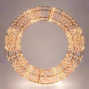 ΣΤΕΦΑΝΙ ΦΩΤΙΖΟΜΕΝΟ, 2880  ΘΕΡΜΑ LED, ΜΕ ΜΕΤΑΣΧΗΜΑΤΙΣΤΗ, ΧΑΛΚΟΥ, 50cm