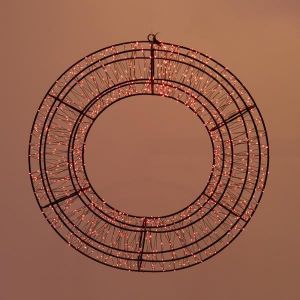 ΣΤΕΦΑΝΙ 38cm, 720 LED, 12V ΜΕΤΑΣΧΗΜΑΤΙΣΤΗ, TIMER, ΜΑΥΡΟΣ ΜΕΤΑΛΛΙΚΟΣ ΣΚΕΛΕΤΟΣ, ΜΑΥΡΟ ΧΑΛΚΙΝΟ ΚΑΛΩΔΙΟ, ΚΟΚΚΙΝΟ LED, ΠΡΟΕΚΤΑΣΗ ΠΑΡΟΧΗΣ 5m, IP44