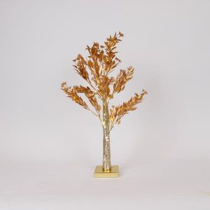 ΧΡΥΣΟ ΔΕΝΤΡΟ ΜΕ ΜΠΟΥΜΠΟΥΚΙΑ 60cm, ΜΠΑΤΑΡΙΑΣ 3xAA, TIMER, 40 ΘΕΡΜΑ ΛΕΥΚΑ MINI LED, IP20