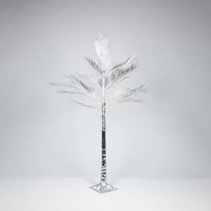 ΑΣΗΜΙ ΔΕΝΤΡΟ ΦΤΕΡΗ 1,5m, ΜΕΤΑΣΧΗΜΑΤΙΣΤΗΣ, 110 ΘΕΡΜΑ ΛΕΥΚΑ MINI LED, ΠΡΟΕΚΤΑΣΗ ΠΑΡΟΧΗΣ 3m, IP44