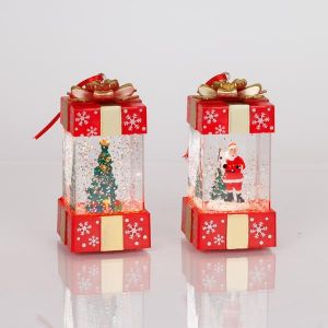 ΦΩΤΙΖΟΜΕΝΟ ΚΟΥΤΙ ΔΩΡΟΥ, ΜΕ ΝΕΡΟ ΣΤΟ ΕΣΩΤΕΡΙΚΟ, ΜΠΑΤΑΡΙΑΣ 3*LR44, ΘΕΡΜΟ ΛΕΥΚΟ LED, 5,3x5,3*12cm, 2 ΣΧΕΔΙΩΝ, IP20, DISPLAY BOX (16pcs)