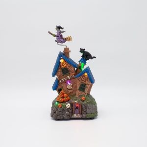 ΣΠΙΤΑΚΙ ΜΑΓΙΣΣΑΣ, ΜΕ ΦΩΣ ΚΑΙ ΚΙΝΗΣΗ, ΜΠΑΤΑΡΙΑΣ, HALLOWEEN, 13x11.7x23.9cm