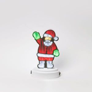 ΔΙΑΚΟΣΜΗΤΙΚΟ ΣΧΕΔΙΟ ΚΑΘΡΕΦΤΗΣ ΜΕ LED ΤΑΙΝΙΑ, 62 LED, ΑΓΙΟΣ ΒΑΣΙΛΗΣ 11x4.5x3cm, ΜΠΑΤΑΡΙΑΣ 3xAAA, ΧΡΩΜΑΤΙΣΤΟ LED, IP20