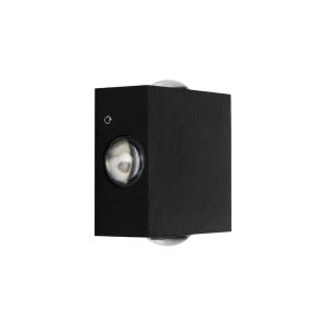 HIKARI Μοντέρνο Φωτιστικό Τοίχου - Απλίκα LED 8W 1000lm 30° AC 220-240V Αδιάβροχο IP65 Θερμό Λευκό 2700K - CREE XPE Chip : TUV SUD Driver - Μαύρο Ματ - Μ9 x Π4 x Υ9cm - 5 Χρόνια Εγγύηση