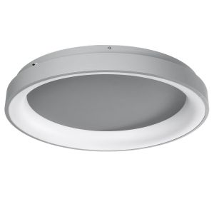 SALEM Μοντέρνο Φωτιστικό Οροφής LED 105W 12075lm 120° AC 220-240V IP20 Ρυθμιζόμενο Λευκό CCT με Χειριστήριο από 2700K έως 6000K Dimmable - Lumileds SMD Chip - Γκρι - Μ60 x Π60 x Υ9.5cm - 3 Χρόνια Εγγύηση