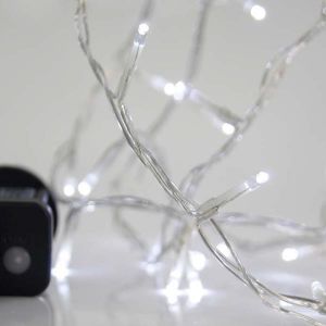 ΣΕΙΡΑ, 240 LED 3mm, 31V ΜΕΤΑΣΧΗΜΑΤΙΣΤΗ, 8 ΠΡΟΓΡΑΜΜΑΤΑ, ΔΙΑΦΑΝΟ PVC ΚΑΛΩΔΙΟ, ΛΕΥΚΟ LED ΑΝΑ 5cm, ΠΡΟΕΚΤΑΣΗ ΠΑΡΟΧΗΣ 3m, ΙΡ44