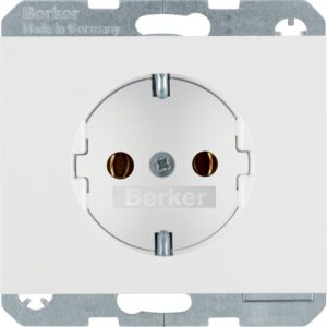 Berker Κ1/Κ5  Μηχανισμός Πρίζας Σούκο Με Βιδωτές Επαφές Λευκή