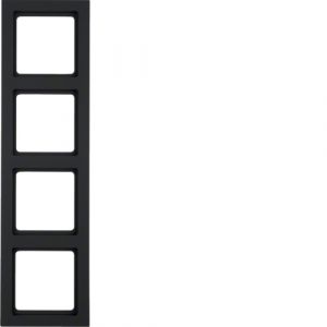 Berker Q3 Πλαίσιο 4 Θέσεων Ανθρακί