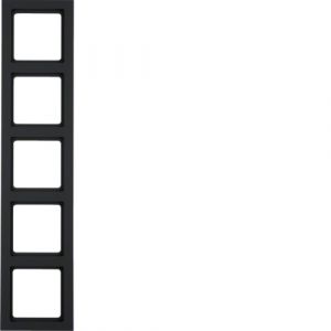 Berker Q3 Πλαίσιο 5 Θέσεων Ανθρακί