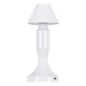 LUNNA Επαναφορτιζόμενο Επιτραπέζιο Φωτιστικό Πορτατίφ LED 1.5W 105lm 120° DC 5V IP44 CCT Ultra Θερμό 1500K - Φυσικό Λευκό 4500K - Ψυχρό Λευκό 6000K Dimmable Λευκό Πλαστικό - Μ9 x Π9 x Υ23cm- 2 Χρόνια Εγγύηση