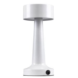 BELLA Επαναφορτιζόμενο Επιτραπέζιο Φωτιστικό Πορτατίφ LED 1.5W 105lm 120° DC 5V IP44 Θερμό Λευκό 2700K Dimmable Λευκό Αλουμίνιο - Μ9 x Π9 x Υ21cm - 2 Xρόνια Εγγύηση