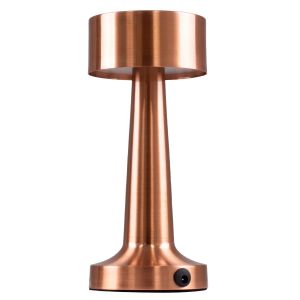 BELLA Επαναφορτιζόμενο Επιτραπέζιο Φωτιστικό Πορτατίφ LED 1.5W 105lm 120° DC 5V IP44 Θερμό Λευκό 2700K Dimmable Χάλκινο Αλουμίνιο - Μ9 x Π9 x Υ21cm - 2 Xρόνια Εγγύηση