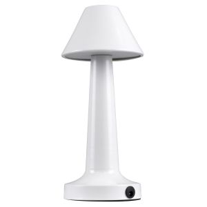 MOLLY Επαναφορτιζόμενο Επιτραπέζιο Φωτιστικό Πορτατίφ LED 1.5W 105lm 120° DC 5V IP44 Θερμό Λευκό 2700K Dimmable Λευκό Αλουμίνιο - Μ10 x Π10 x Υ23cm - 2 Xρόνια Εγγύηση