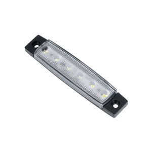 Πλευρικά Φώτα Όγκου Φορτηγών LED 6 SMD 2835 DC 10-30V Πλαστικό PVC Αδιάβροχο IP66 Ψυχρό Λευκό 6000K