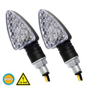 TURNLIGHT Φλας Μοτοσυκλέτας LED 2.5W/5W 150lm/300lm 120° DC 12V Αδιάβροχο IP65 Πορτοκαλί - Μ8.3 x Π3 x Υ2.8cm - Πακέτο 2 Τεμαχίων - 1 Χρόνο Εγγύηση