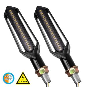 TURNLIGHT Φλας Μοτοσυκλέτας LED 2.5W/5W 150lm/300lm 120° DC 12V Αδιάβροχο IP65 Πορτοκαλί - Μ12.2 x Π2.8 x Υ2.5cm - Πακέτο 2 Τεμαχίων - 1 Χρόνο Εγγύηση