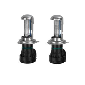 HID Λάμπα Xenon H4 H/L Super Vision Υψηλής Φωτεινότητας +30% 35W/70W 3500lm/7000lm 360° DC 12V Αδιάβροχο IP65 Ultra Ψυχρό Λευκό 8000K - Μ4.8 x Π4.8 x Υ10.2cm - Πακέτο 2 Τεμαχίων - 2 Χρόνια Εγγύηση