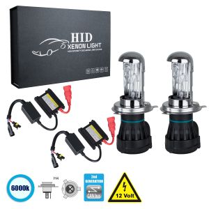 H4 CB Line KIT Βασικού Φωτισμού Αυτοκινήτου : Μοτοσυκλέτας 2nd Generation Can-Bus Series Bi-XENON 70W 6400lm DC 9-16V Αδιάβροχο IP65 Ψυχρό Λευκό 6000K