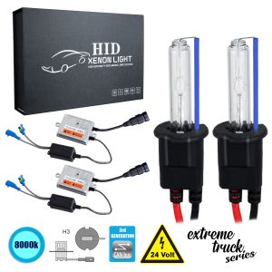 H3 XCB Line KIT Βασικού Φωτισμού Φορτηγού 3rd Generation Can-Bus Extreme Truck Series XENON 110W 10350lm DC 24V Αδιάβροχο IP65 Ψυχρό Λευκό 8000K