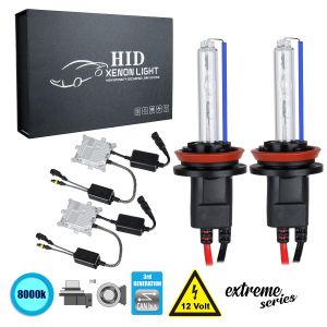 H8 XCB Line KIT Βασικού Φωτισμού Αυτοκινήτου : Μοτοσυκλέτας 3rd Generation Can-Bus Extreme Series XENON 110W 10350lm DC 9-16V Αδιάβροχο IP65 Ψυχρό Λευκό 8000K