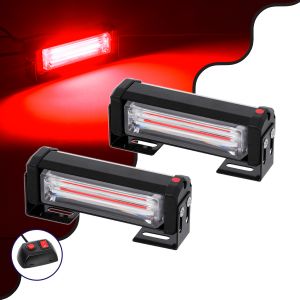 PRO Series ΣΕΤ 2 x Μπάρες Σήμανσης Οχήματος Πυροσβεστικής για Αυτοκίνητα : Φορτηγά 13 Προγραμμάτων Φωτισμού STROBE LED CREE CXB COB 18W DC 10-30V Αδιάβροχο IP65 Κόκκινο