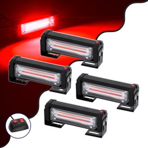 PRO Series ΣΕΤ 4 x Μπάρες Σήμανσης Οχήματος Πυροσβεστικής για Αυτοκίνητα : Φορτηγά 13 Προγραμμάτων Φωτισμού STROBE LED CREE CXB COB 36W DC 10-30V Αδιάβροχο IP65 Κόκκινο