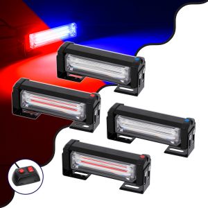 PRO Series ΣΕΤ 4 x Μπάρες Σήμανσης Οχήματος Αστυνομίας για Αυτοκίνητα : Φορτηγά 13 Προγραμμάτων Φωτισμού LED CREE CXB COB 36W DC 10-30V Αδιάβροχο IP65 Κόκκινο : Μπλε