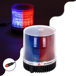 PRO Series Φάρος Σήμανσης Οχήματος Αστυνομίας για Αυτοκίνητα : Φορτηγά STROBE LED 10W DC 12-24V Αδιάβροχος IP65 Μπλε : Κόκκινο