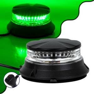 PRO Series Φάρος Σήμανσης Οχήματος Security - Ασφαλείας για Αυτοκίνητα : Φορτηγά 6 Προγραμμάτων Φωτισμού STROBE LED SMD 3030 48W DC 10-30V Αδιάβροχος IP66 Πράσινο