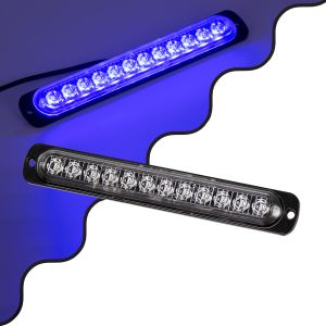PRO Series Μπάρα Σήμανσης Οχήματος Αστυνομίας για Αυτοκίνητα : Φορτηγά 10 Προγραμμάτων Φωτισμού STROBE LED SMD 3030 15W DC 12-24V Αδιάβροχη IP65 Μπλε