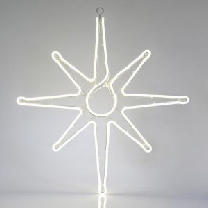 Λευκό Αστέρι Βηθλεέμ, Νέον Φωτοσωλήνα 7m 75cm Ip44