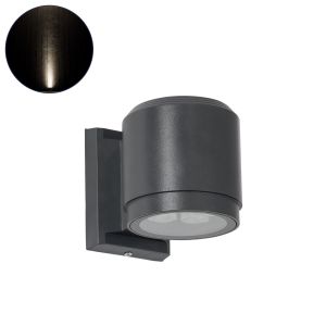 WALLLIGHT-SONA Μοντέρνο Φωτιστικό Τοίχου - Απλίκα LED 12W 1140lm 5° DC 24V Αδιάβροχο IP67 Φυσικό Λευκό 4500K - CREE COB Chip : TUV SUD Driver - Γκρι Ανθρακί Ματ - Μ9.5 x Π13 x Υ11cm - 3 Χρόνια Εγγύηση