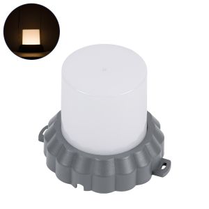 WALLLIGHT-MONA Μοντέρνο Φωτιστικό Τοίχου - Απλίκα LED 12W 1320lm 360° DC 24V Αδιάβροχο IP65 Θερμό Λευκό 2700K - CREE COB Chip : TUV SUD Driver - Γκρι Ανθρακί Ματ - Μ13 x Π13 x Υ12.5cm - 3 Χρόνια Εγγύηση