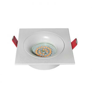 Σπότ (WL-46011)MR16 Αλουμινίου Τετράγωνο Κοίλο Σταθερό Λευκό