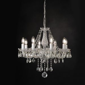 ΚΡΕΜ Φ/Σ 8ΧΕ14 ΔΙΑΦΑΝΟ ΚΡΥΣΤΑΛΛΟ+ΧΡΩΜΙΟ ΜΕΤΑΛΛΟ Φ57ΧΗ162CM GLADIOLO