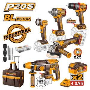 ΕΡΓΑΛΕΊΑ ΜΠΑΤΑΡΊΑΣ 20V LI-ION ΣΕΤ 5 ΤΕΜ. + ΔΏΡO