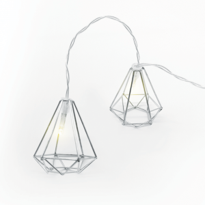 METAL DIAMOND 10LED ΛΑΜΠΑΚ ΣΕΙΡΑ ΜΠΑΤΑΡ.(3xAA)ΘΕΡΜΟ ΛΕΥΚΟ ΑΣΗΜΙ ΜΕΤΑΛΛΟ IP20 135+30cm ΔΙΑΦΑΝ Κ